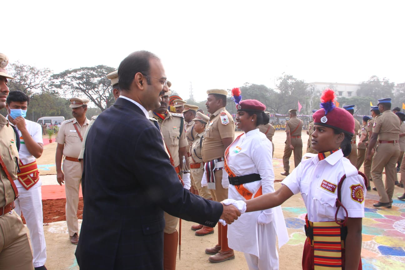 celebration of Republic day with collector & police officer(2023)